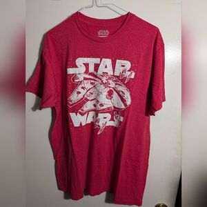 Star Wars Red Tee with Millennium Falcon